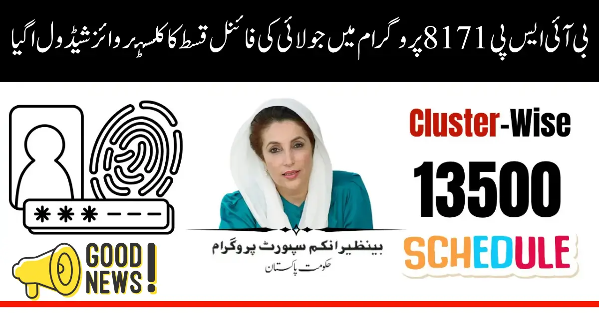 8171 BISP Final Phase July 2025 Payment Schedule Cluster-Wise Released (1)