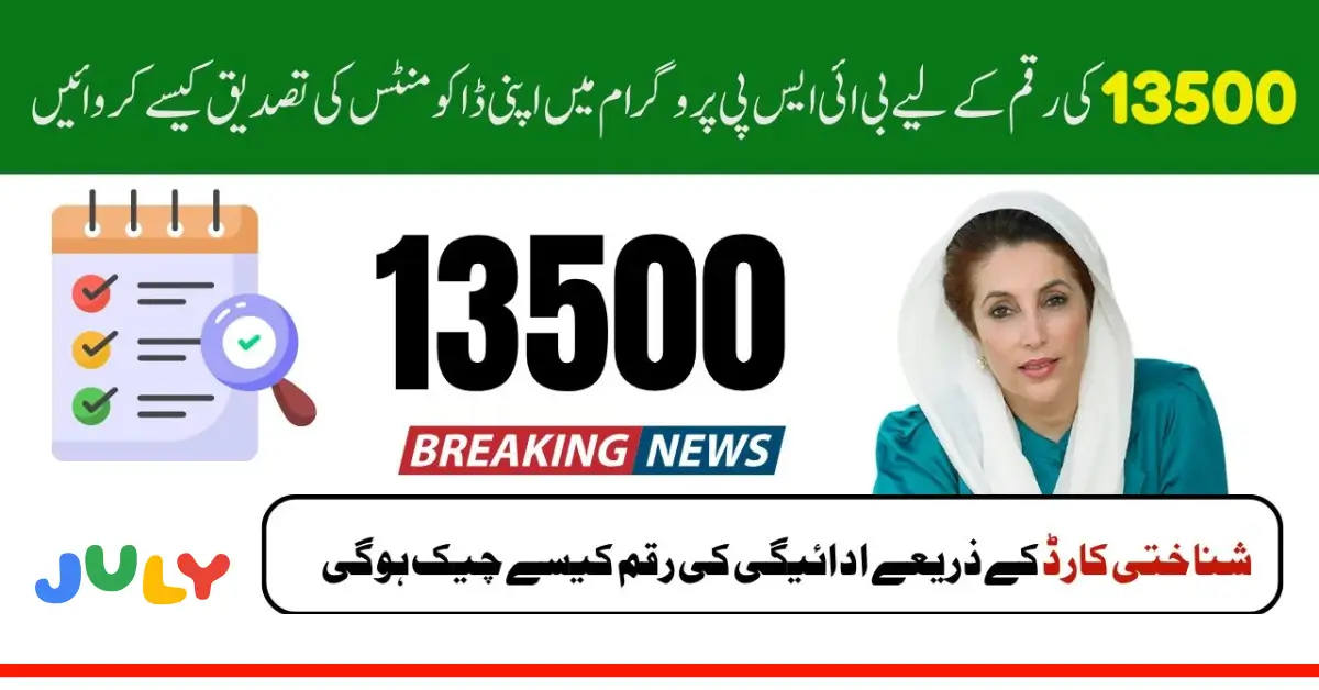 BISP 8171 Web Portal CNIC Payment Verification – Complete Guide for July 2025