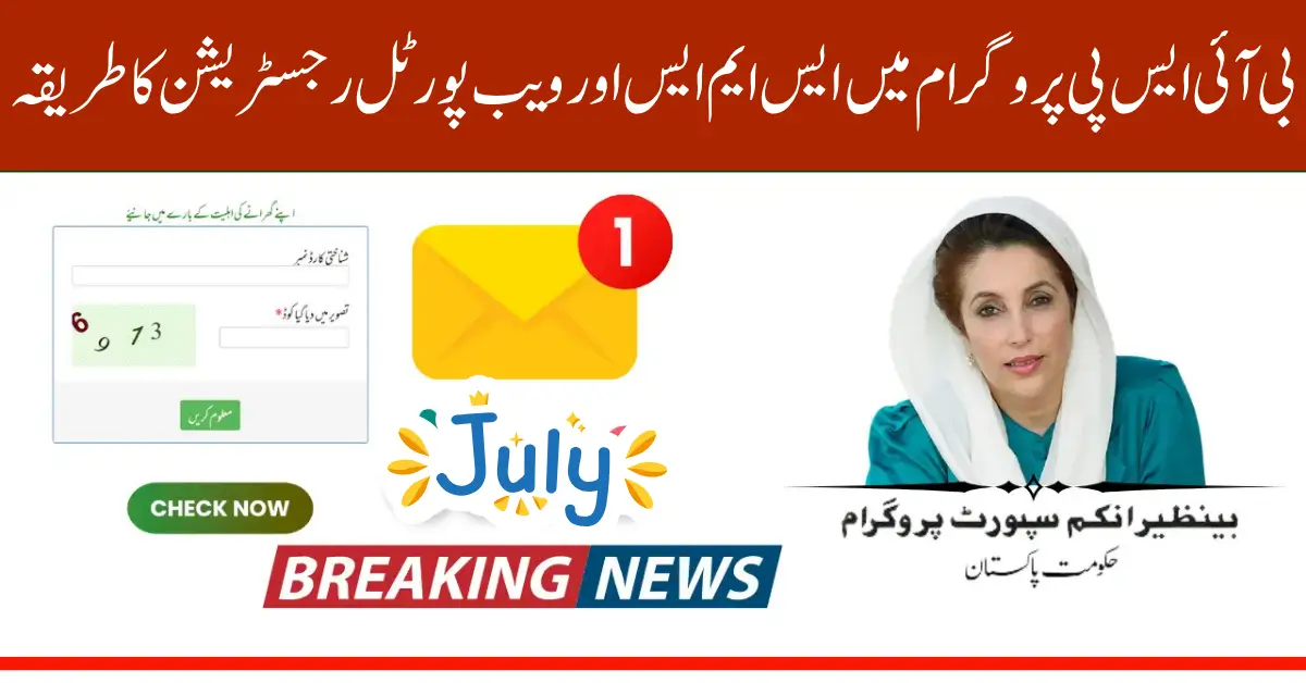 BISP Registration Check By CNIC Through SMS and Web Portal – July 2025